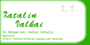 katalin valkai business card